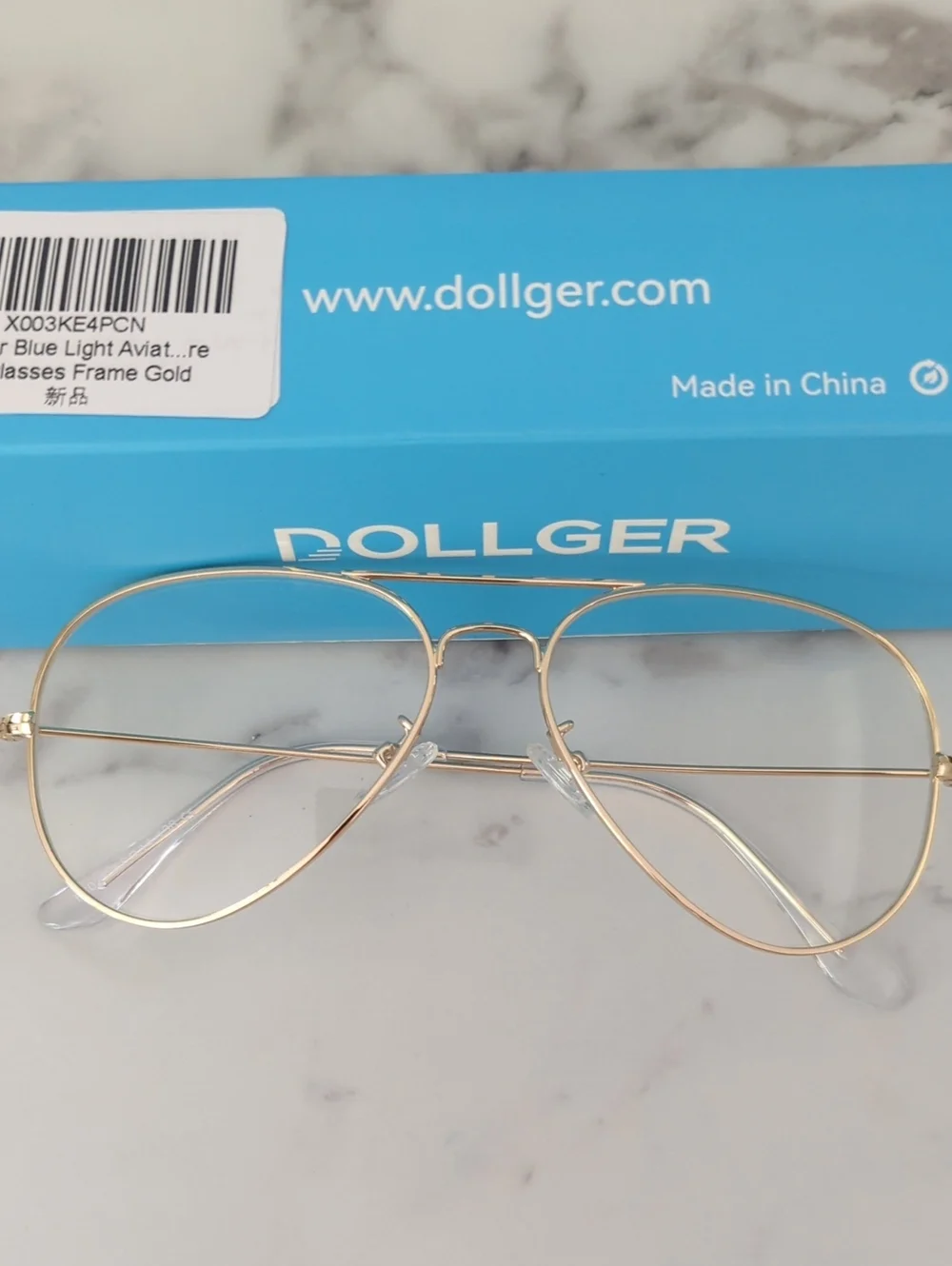 Dollger Women's Retro Blue Light Blocker Aviator Eyeglasses